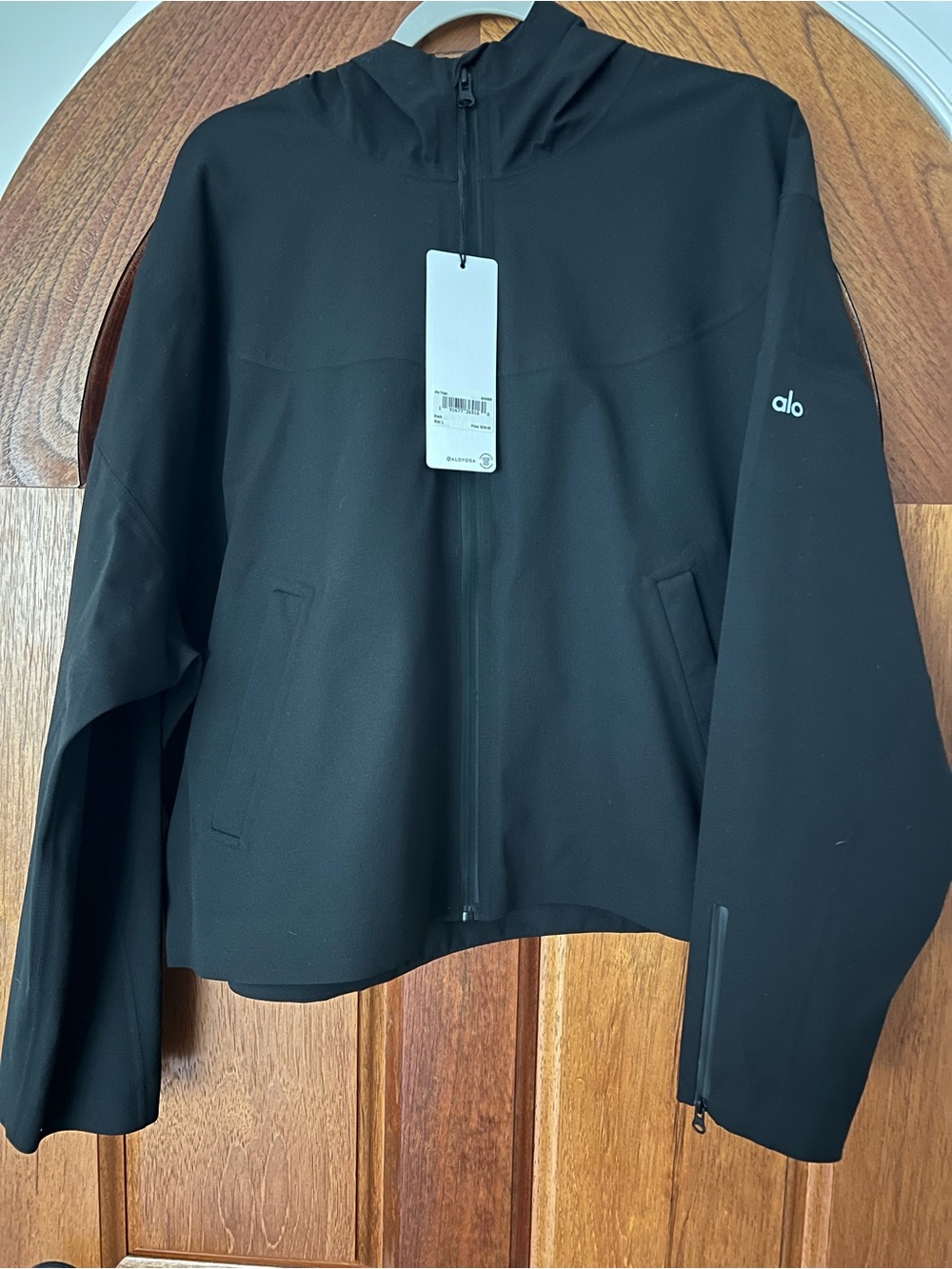 ALO Yoga Rain or Shine Jacket NWT RT $248 Black Rain Jacket